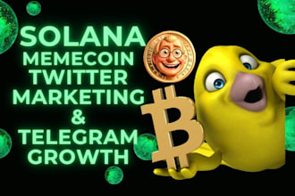 boost your crypto memecoin token lunch with expert twitter or telegram marketing