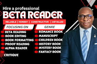polish your book or manuscript with expert proofreading, beta reading, editing