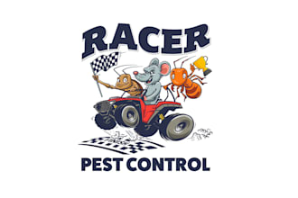 design racer pest control logo