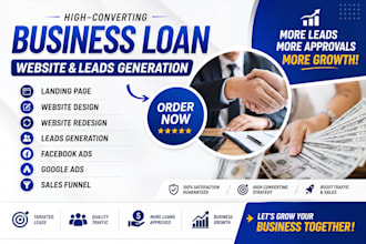 design business loan website accounting website insurance website mca loan leads