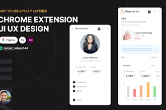 do mobile app design, web design, chrome extension UI UX design