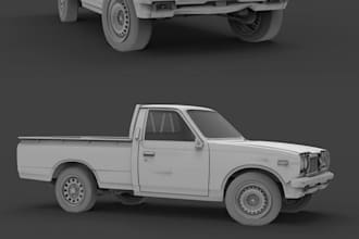 create 3d car model , truck, vehicle , realistic , rendering and design model