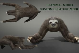 do 3d animal model, 3d animal animation, animal character design