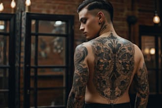 create a traditional or old school style tattoo design