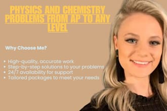 solve physics and chemistry problems from ap to any level
