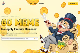 create crypto website, meme coin website, pepe website, meme and pepe website
