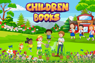 draw childrens story book illustration and book cover design