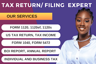 do cpa US tax filings 1120, 1065, 5472, form 1040, 104nr, business tax returns