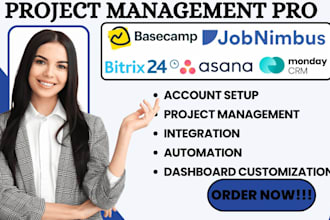do basecamp nifty jobnimbus bitrix24 asana clickup monday crm virtual assistant