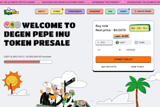 create ico presale website with presale smart contract integration