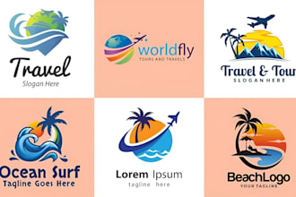 make a professional travel, outdoors, adventure, agency, hotel logo design