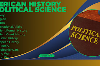 write political science and american history