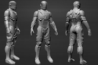 sculpt 3d character model 3d toys 3d action figure anime for 3d printing