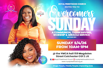 design an astonishing church flyer of event flyer