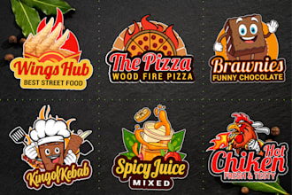 design pizza, burger, kebab, food truck and restaurant logo