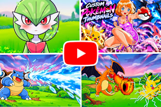 draw custom cartoon pokémon thumbnail