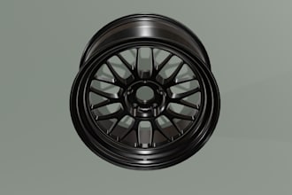 design vehicles rim and tire for game and 3d printing