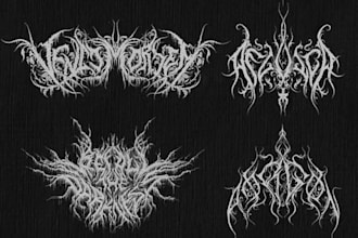 design you a brutal death metal, deathcore logo