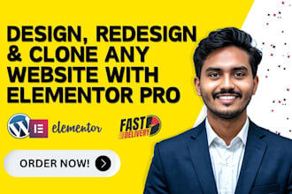 design, redesign or clone wordpress website or landing pages with elementor pro