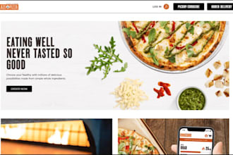 design unique restaurant, food and catering, online delivery, personal chef