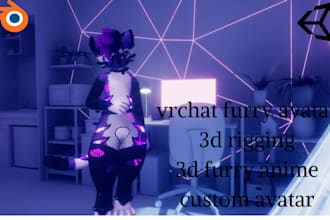 create vrchat furry avatar, vrchat avatar, furry avatar