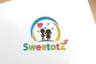 make a modern childcare, education kids, and children logo design