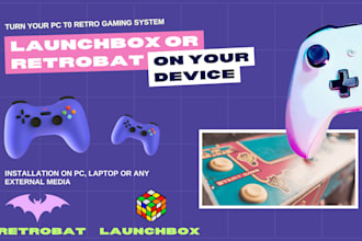 install launchbox or retrobat on pc laptop or  external media