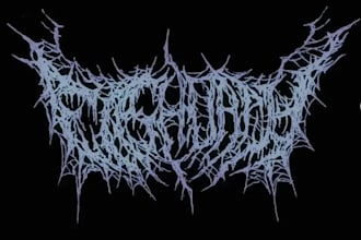 draw heavy metal, black metal, font band logo