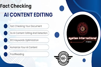 do fact checking ai content editing proofreading and humanise content