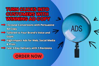 write high converting ad copy for facebook, google, and more
