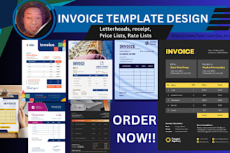 create invoice design, invoice template design for you