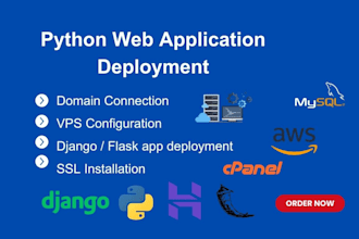 deploy your django or flask application in vps and cpanel