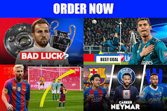 design a soccer or football thumbnail to your youtube videos
