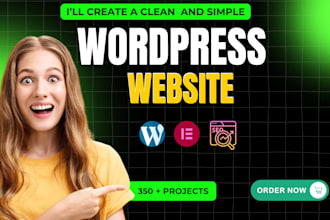 create a clean, modern, and responsive wordpress website