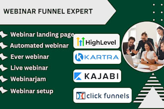 setup webinar funnel, automation on everwebinar webinarjam unbounce landing page