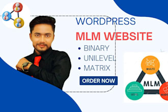 create a professional MLM website with referral system and payment integration