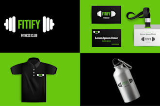 design business logo and brand identity with branding kit
