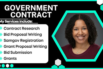 write bid proposal, grant proposal, government contract research, rfp rfq, grant