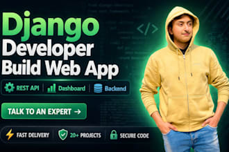build django web application, python django website or rest api