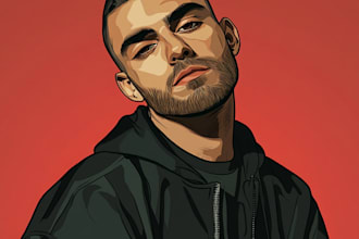 draw gta style vector cartoon portrait from your photo