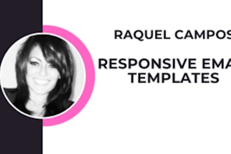 create responsive  email template for kit, klaviyo or hubspot
