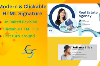 design professional clickable HTML email signature