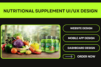 do nutritional supplement ui ux design health and wellness figma website design