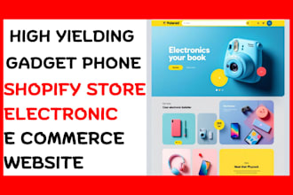 design electronic  gadget shopify store website phone store e commerce website