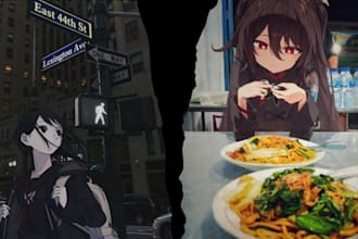 add an anime character to your photo, for social networks