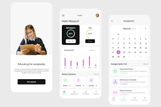 develop school management app, university portal app for ios and android