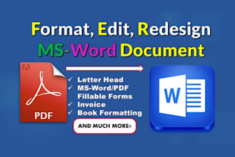 format edit and design microsoft word document