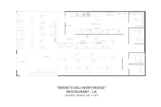 do floor plan, city permit layout of restaurant, office, bar, retail store