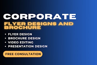 do your business and corporate flyer design and motion graphics