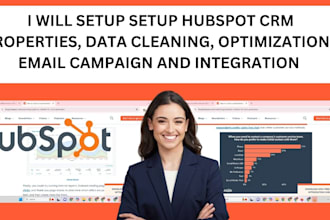 setup hubspot properties data cleaning optimization  email campaign integration